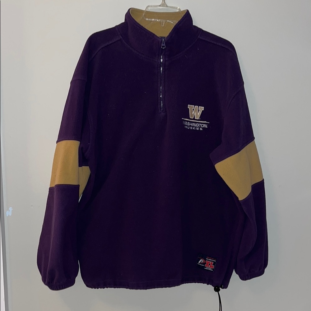Washington Huskies Purple and Gold fleece quarter zip - XL